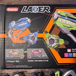 Laser Tag 4 Player Set - Blue and Green